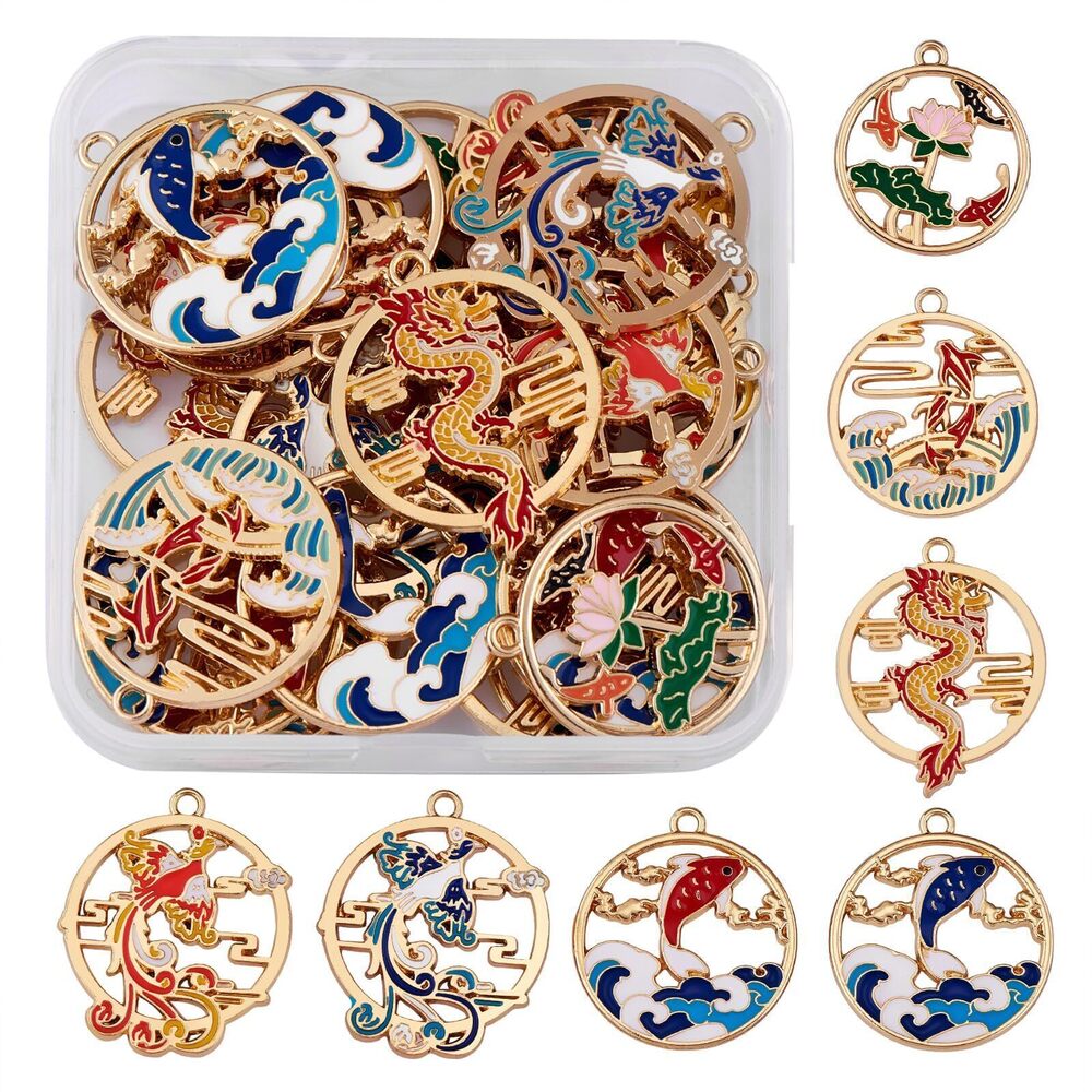 9068 28Pcs Animal Enamel Charms for Jewelry Making Bulk Giraffe Pendant
